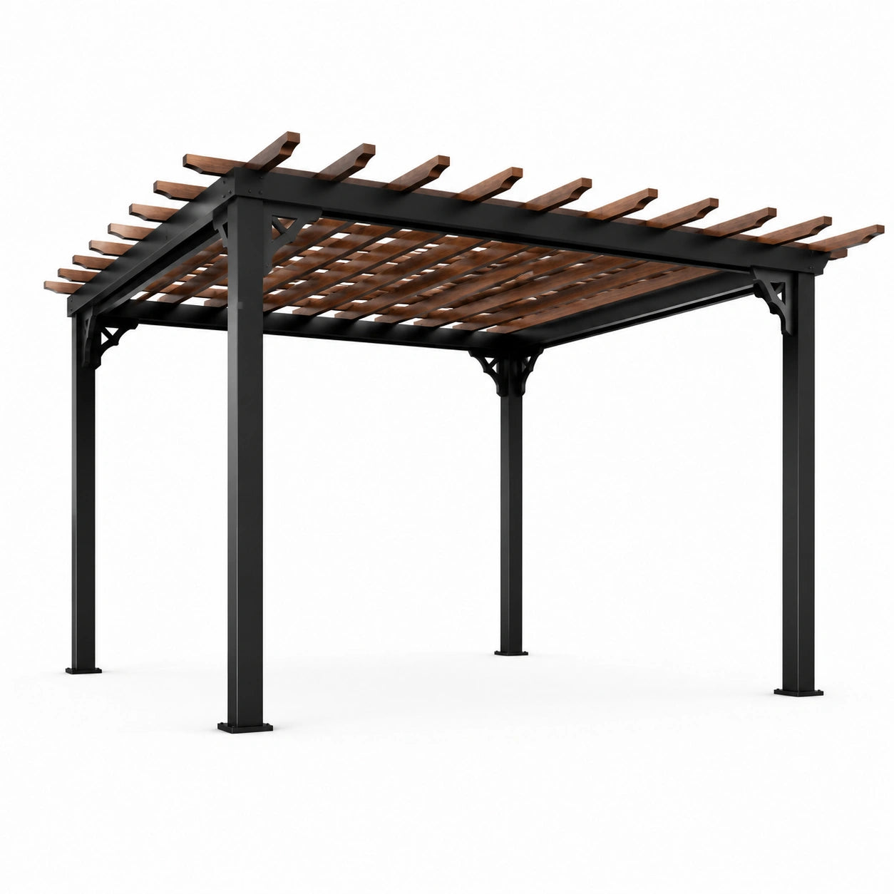 Pergola en aluminium et bois 300x300 cm