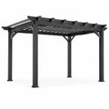 Pergola en métal noir 300x400 cm