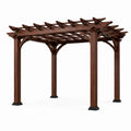 Pergola en bois de pin brun 300x300x230 cm