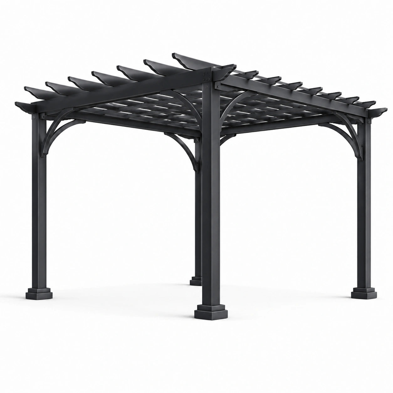 Pergola en métal noir 300x300 cm