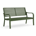 Banc de jardin en métal vert