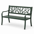 Banc de jardin en métal vert 125x60x81 cm