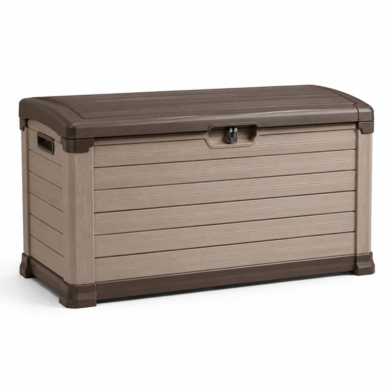 Coffre de rangement en plastique polypropylène marron 117 cm x 58 cm x 45 cm