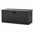 Coffre de rangement en plastique polypropylène noir 117cm x 45cm x 57.5cm