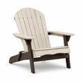 Fauteuil Adirondack en plastique recyclé beige et marron pour extérieur