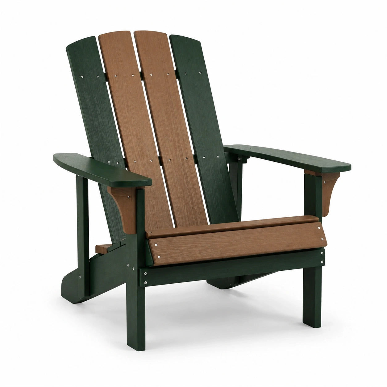Fauteuil Adirondack en bois composite marron et vert