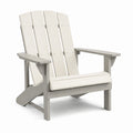 Fauteuil Adirondack en plastique recyclé HDPE blanc et gris
