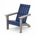Chaise Adirondack en Bois Bleu et Gris