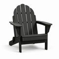 Fauteuil Adirondack en plastique recyclé noir 92 cm