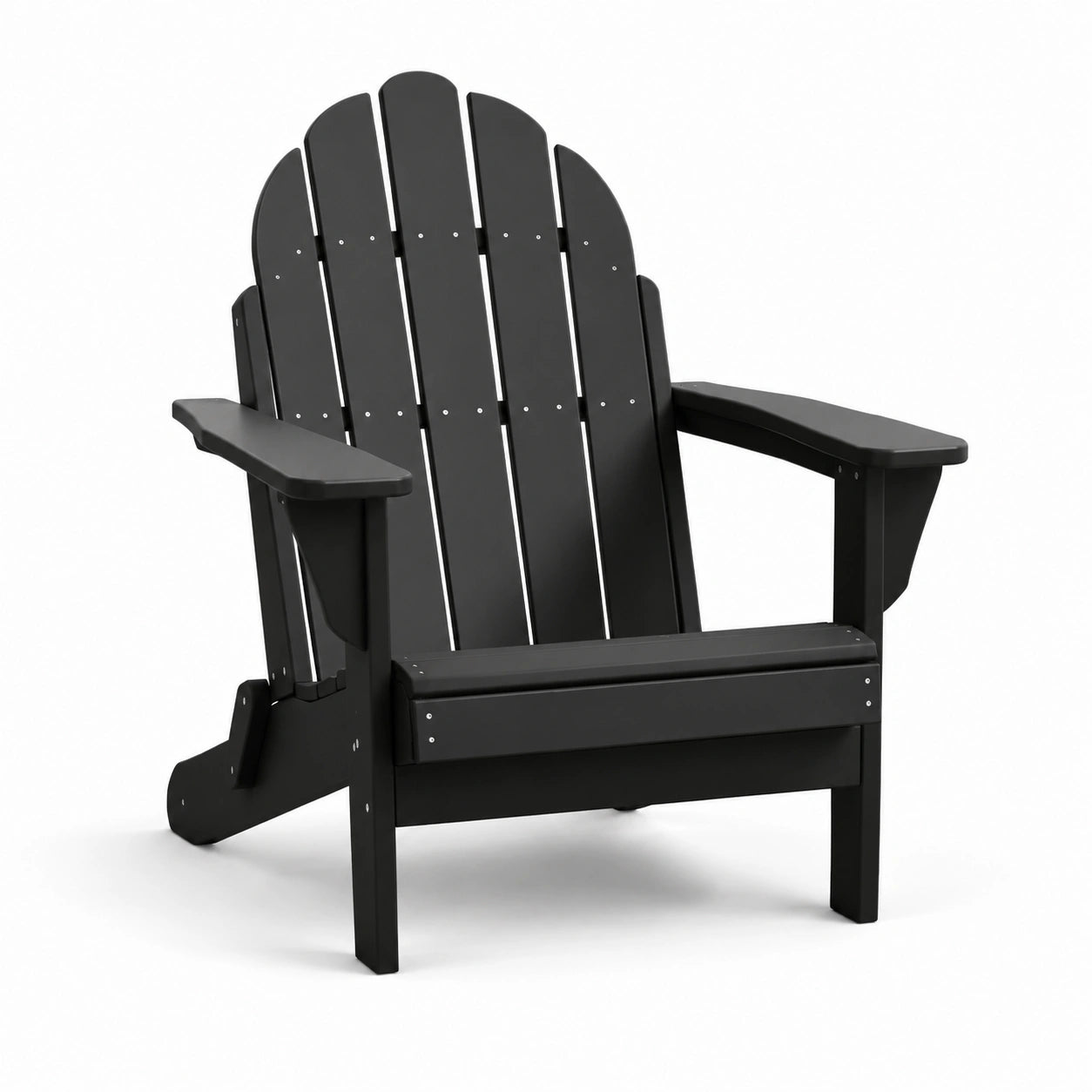 Fauteuil Adirondack en plastique recyclé noir 92 cm
