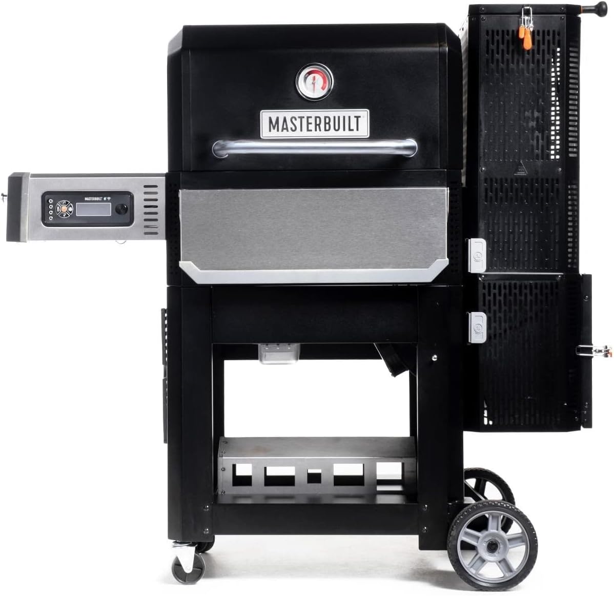 MasterBuilt barbecue à charbon, Noir/Gris, Gravity Series 800 avec plancha