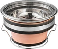 Réchaud barbecue à charbon, Argent/Cuivre, à Charbon de Bois Portable en Argile, Barbecue Japonais, Grille et Base Anti-brûlure