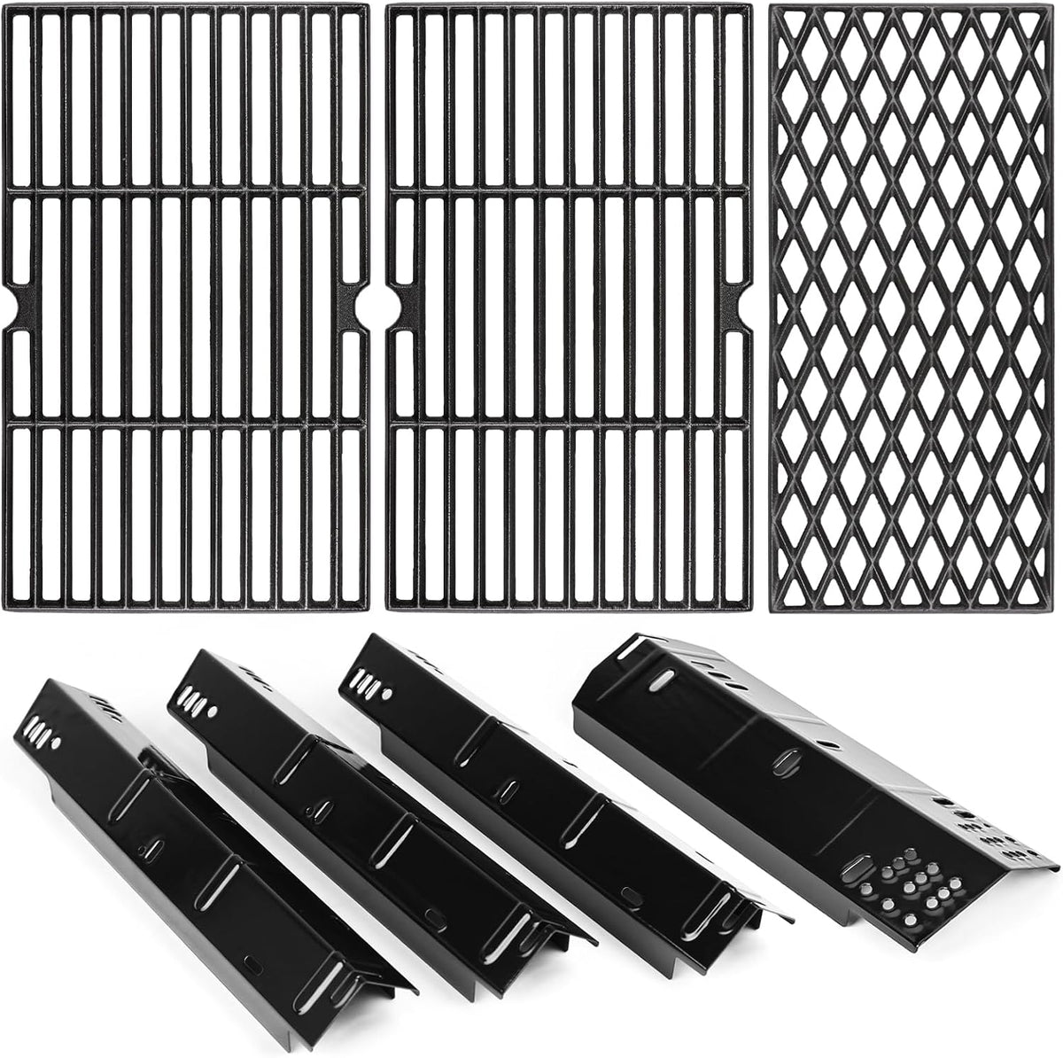 Uniflasy Pièces de rechange pour barbecue, Noir, Lot de 4 Dyna Glo DGH450CRP à 4 brûleurs, kit de pièces pour barbecue Dyna-Glo à 4 brûleurs