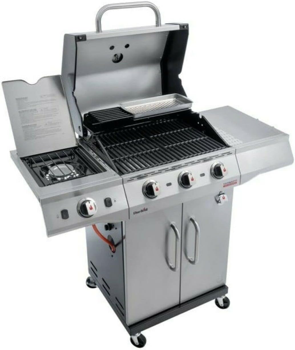 Charbroil barbecue à charbon, 119,80 x 59,20 x 124,70 cm - Poids : 56 kg, Gris/Noir, Char-Broil Barbecue à gaz Performance Pro S 3