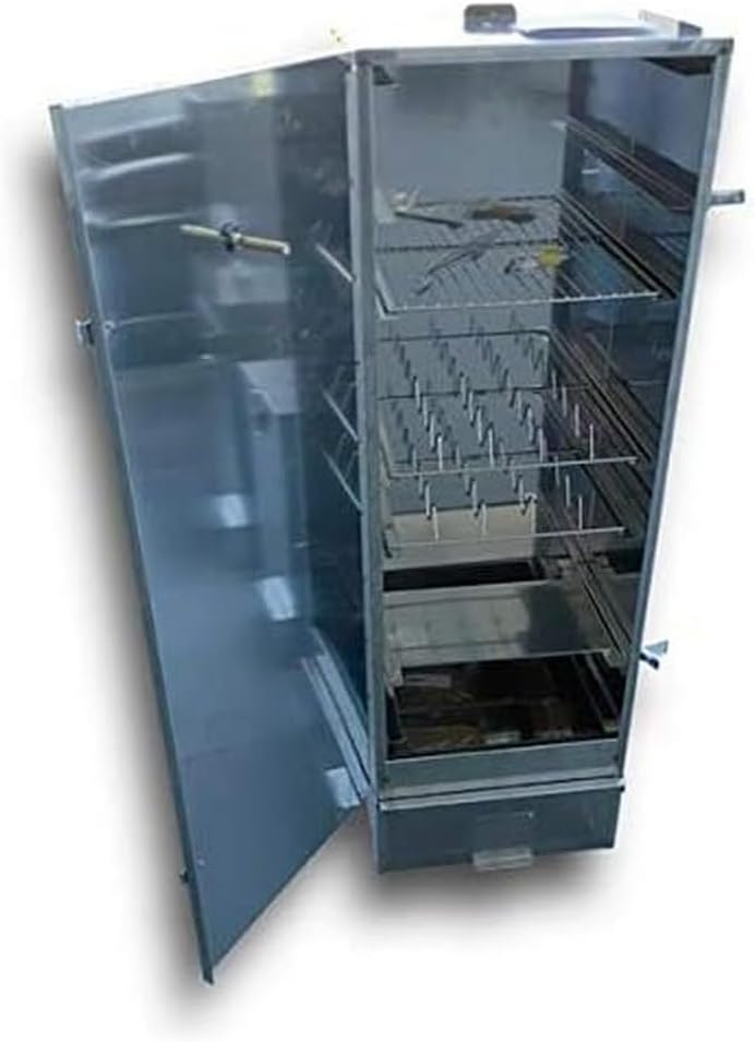 SMOKI Räuchertechnik fumoir, 120 x 40 x 27 cm, Gris, en acier inoxydable - Dimensions