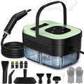 WSRYYCC nettoyeur vapeur, Noir, portable pour nettoyage avec 15 accessoires, 6 niveaux réglables, chauffage en 15 secondes