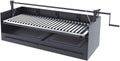 MBM barbecue à charbon, 100 cm, Noir/Argent