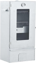 ShGaxin fumoir, 44,5 x 29 x 83 cm (largeur x profondeur x hauteur)., 1 kg, acier galvanisé., Argent, Four barbecue de copeaux de bois 44