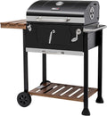 Royal Gourmet fumoir, 61 cm, Noir, CD1824M de avec poignée et table pliable, pour terrasse, jardin et jardin