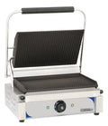 Casselin Grills électriques, L 410 x P 370 x H 200 mm, 2 200 W / 230 V, Noir/Argent, CGPRR - Grill panini plaques rainurée - rainurée
