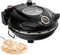 QUTBAG four à pizza, 1200 W, Noir, Machine à pizza électrique, portable d'intérieur, contrôle de température 50-420 ℃