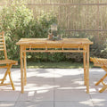 table à manger Runheo, 110 x 55 x 75 cm, bambou naturel., Bois, extérieur, pique-nique, barbecue en été et jardin d'hiver