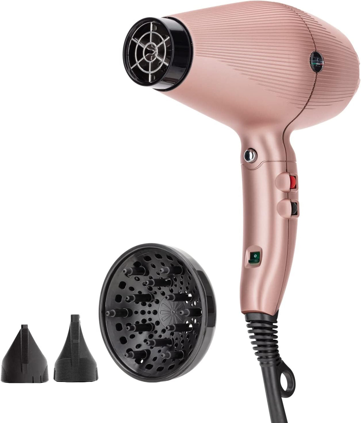 GAMMA+ Sèche-cheveux, Rose, Ionique G-TRONIC Dual Ionic 2500, Professionnel Léger 390 gr, Interrupteur On/Off Fonction Ionique