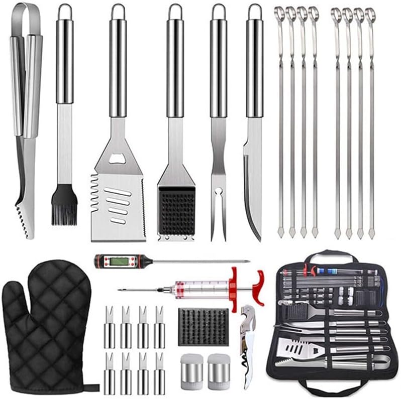 MQPALZKD Brosses-racloirs pour barbecue, Argent/Noir