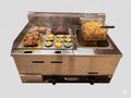 Le Barbecue Gaulois plancha, 9400 W, Argent, Gaz avec Friteuse, Combiné en Inox, Butane/Propane