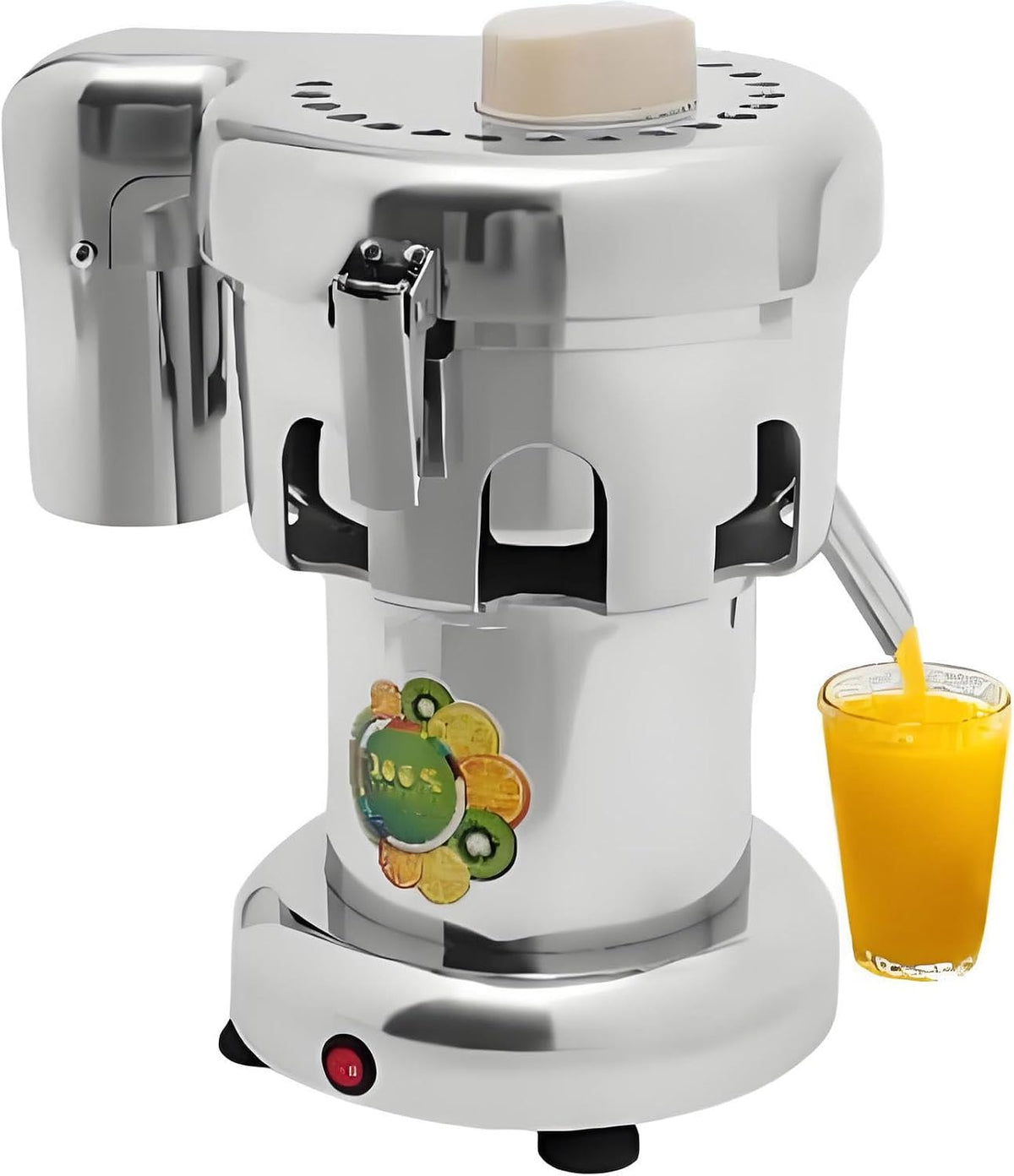 PioMue centrifugeuse, 370 W, Argenté, Extracteur de jus Professionnel, en Acier Inoxydable pour Fruits et légumes