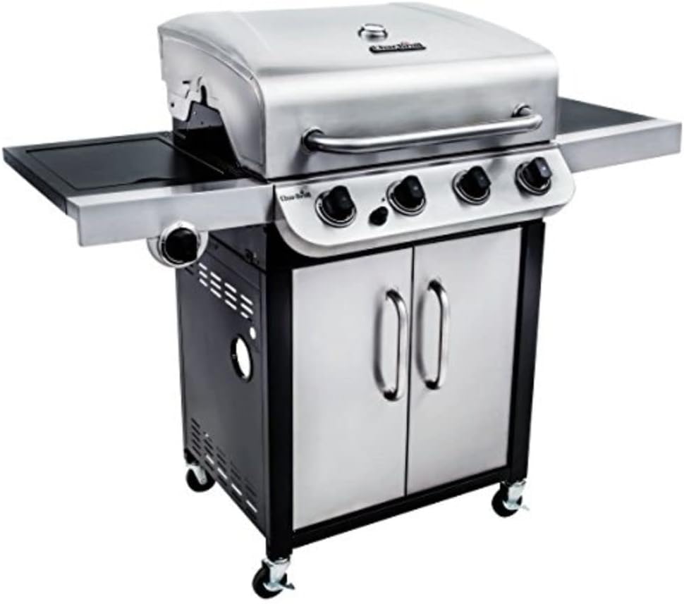Charbroil Barbecues au propane, Argent/Noir, finition en acier inoxydable