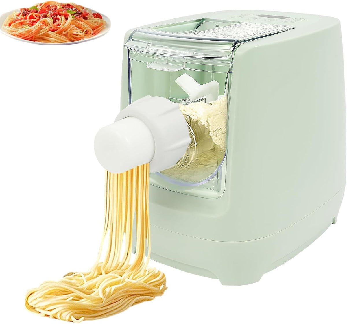 ZephPerton machine à pâtes, 300 × 190 × 260 mm, 500 g de farine sèche, 55 dB, 260 W, 0,5 Kg, Plastique de qualité alimentaire, Noir, Automatique