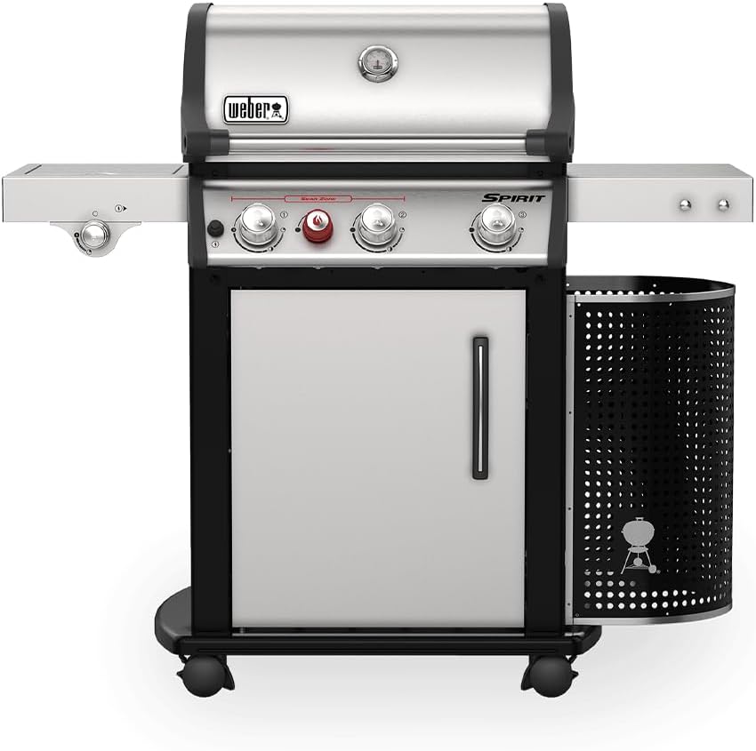 Weber Barbecues au gaz naturel, Argent/Noir, Barbecue à gaz Spirit Premium SP-335 GBS
