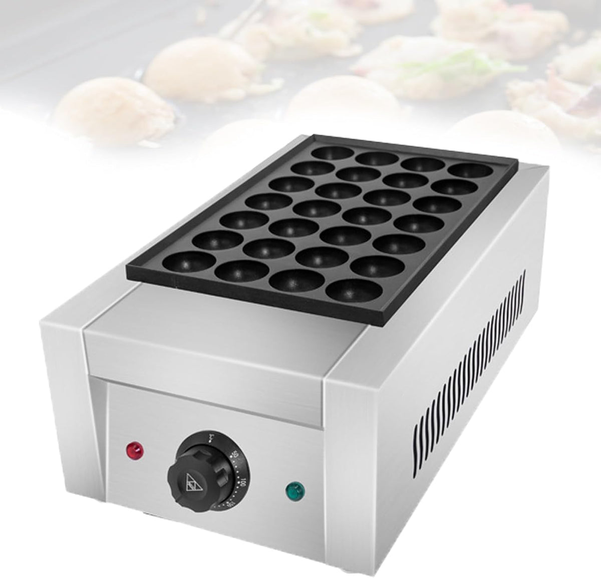 WCXTY Machines à gaufres et croques, Argenté, Machine à Poffertjes-Appareil à Takoyaki Professionnel
