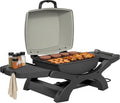 Outsunny Grills électriques d'extérieur, 2300 W, Noir/Gris, Barbecue électrique extérieur portable avec grilles émaillées