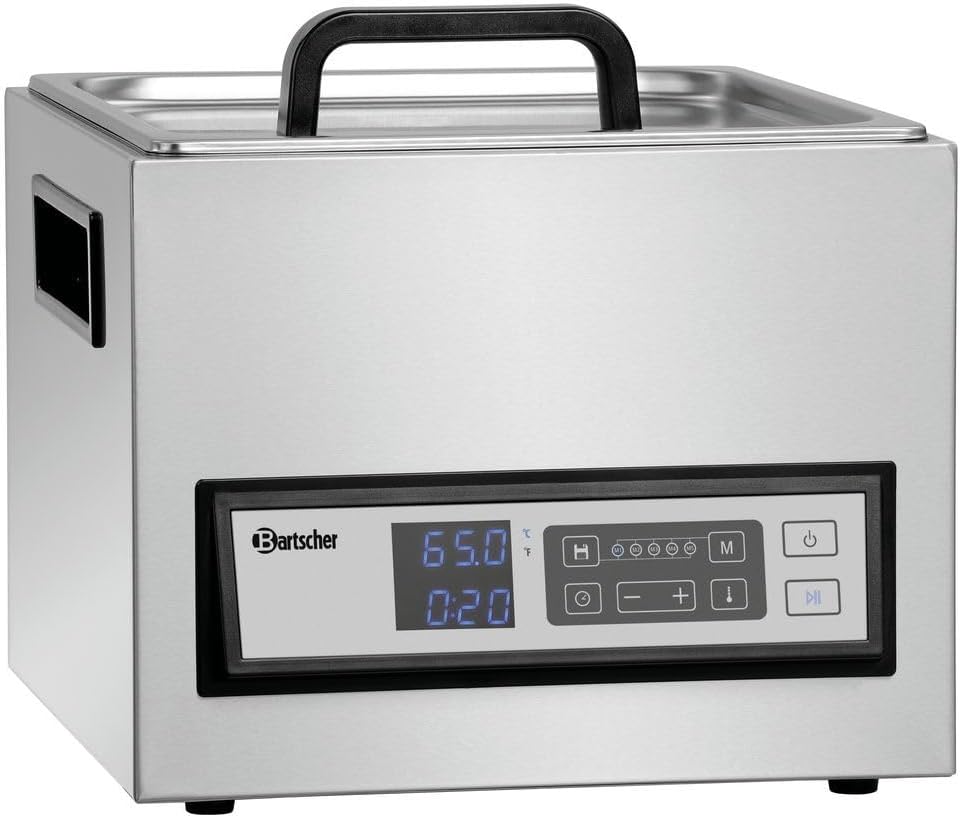 Bartscher Bains-marie sous vide, 2 kW / 220-240 V / 50 Hz, 16 L, acier inoxydable, Noir, Cuiseur sous-vide