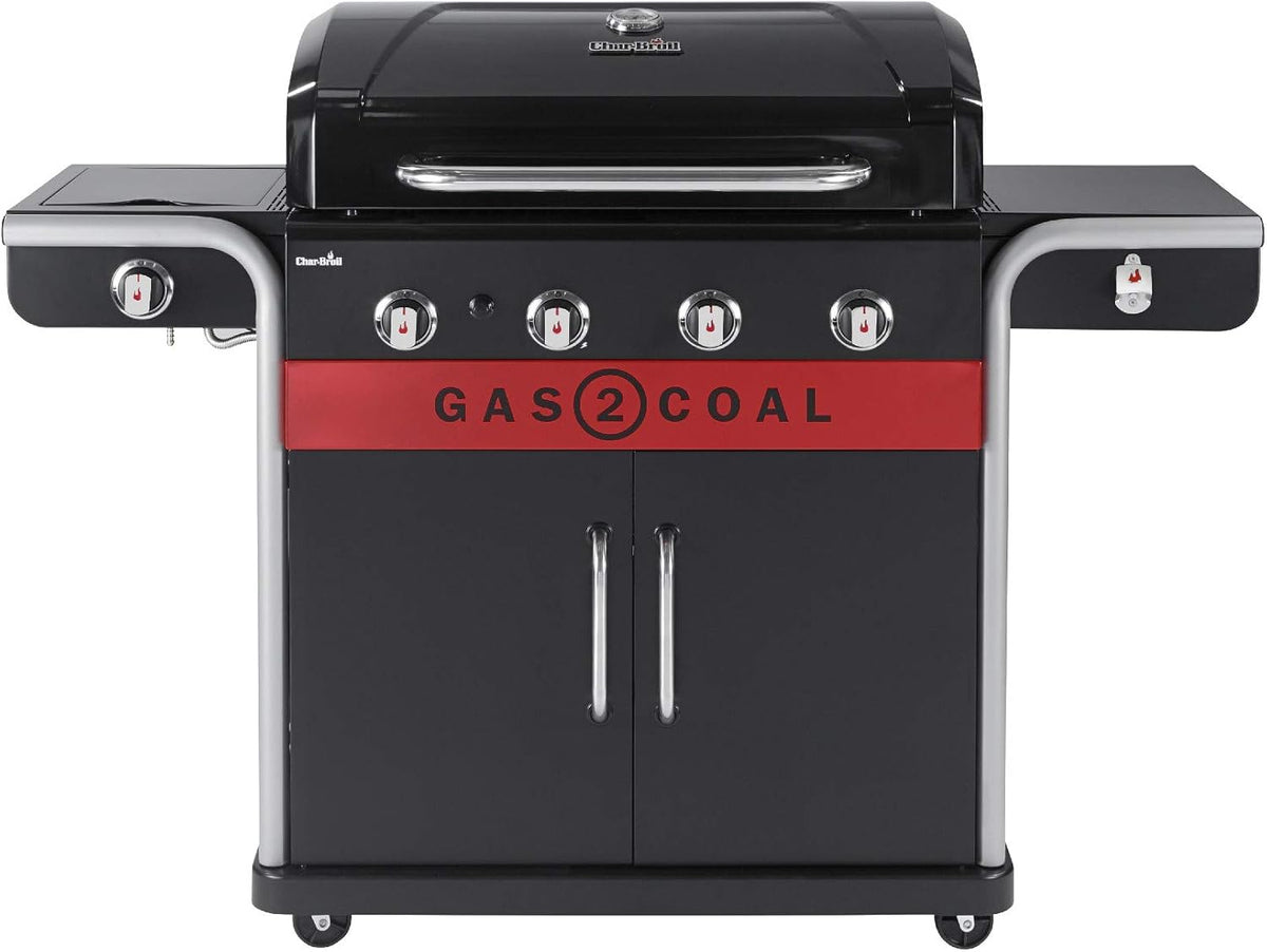 Charbroil barbecue à charbon, Noir/Rouge/Argent, GAS2COAL 2.0 440 - 30 MBAR