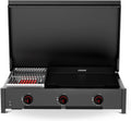 cozze plancha, 7,5 kW, 53 cm, Noir/Gris, ® Combo 900, 2-en-1 Barbecue Gaz avec & Grill Viande, Station Cuisine avec Brûleur Infrarouge