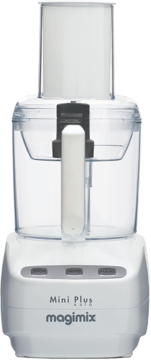 Magimix robot de cuisine, 1,7 L, Blanc, Multifonction Mini Plus, Presse-Agrumes, Compact et Puissant, Idéal pour Petites Préparations