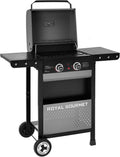 Royal Gourmet Barbecues au propane, 5 KW, Noir, 2 Brûleurs Barbecue Gaz sur Chariot, Adapté pour Jardin et Extérieur