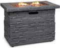 blumfeldt braséro, 40000 BTU, 13 KW, Gris Clair, Anafi Poêle à gaz, poêle à gaz /, Foyer Couvert, brûleur en Acier Inoxydable