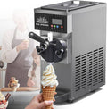 GTANND sorbetière, 2,5 L + 1 L, 450 W, 110 V (personnalisable) / 220 V, Boîtier en acier inoxydable, Gris, Machine Verticale à Cornets de Glace