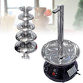 UORDBY Fontaines et fondues chocolat, 33 x 61 cm, 110 V/220 V, Acier inoxydable, facile à nettoyer, Argenté/Noir