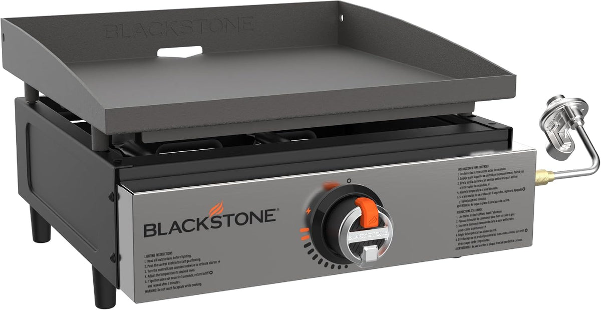 Blackstone barbecue à charbon, Noir/Gris, 2142 Station de grill à dessus plat très résistante Noir