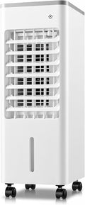 Tudegy rafraîchisseur d'air, 6 L, Blanc, Ventilateur Silencieux avec Télécommande, Réservoir, Minuterie Jusqu'à 7