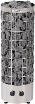 Harvia équipement de sauna, 6,8 kW, 10 m, 400 V, 230 V, Argenté, Sauna Poêle Électrique Cilindro PC70 acier inoxydable