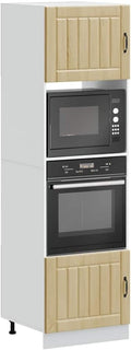 SooIarix armoire, 60 x 57 x 207 cm, bois, chêne sonoma, Lucca Lot de 2 s de cuisine indépendantes pour four et micro-ondes
