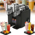 ZXINXIN Machines à granité, 430 W, Marron, Machine à Boissons Granitées et Glace Italienne, Double Cuve, Sécurité enfant