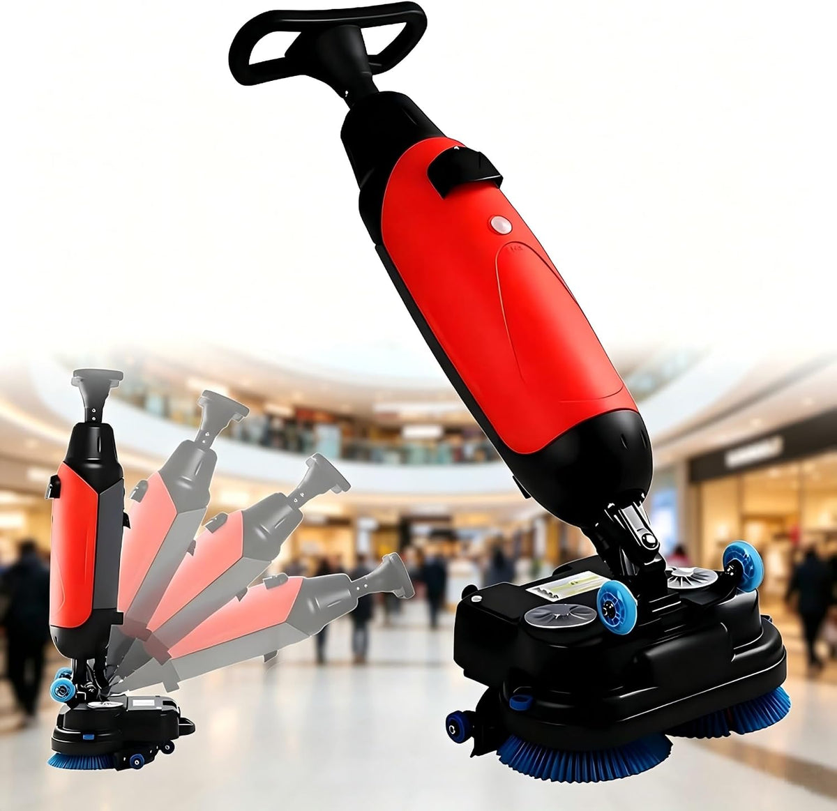 HYHDDM Balais vapeur, Gris, Machine à polir les sols, épurateur et lave-sol pratiques industriels, vitesse de travail élevée