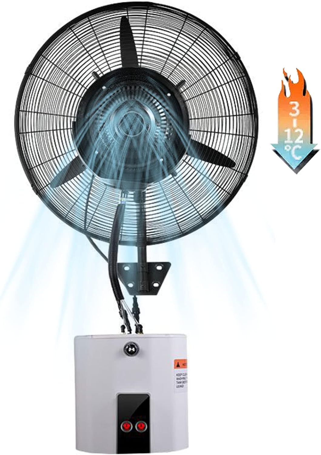 Climatiseurs portables Générique, 71 cm, 28 Pouces, Blanc, Ventilateur Mural Industriel, Ventilateur de Refroidissement pour terrasse